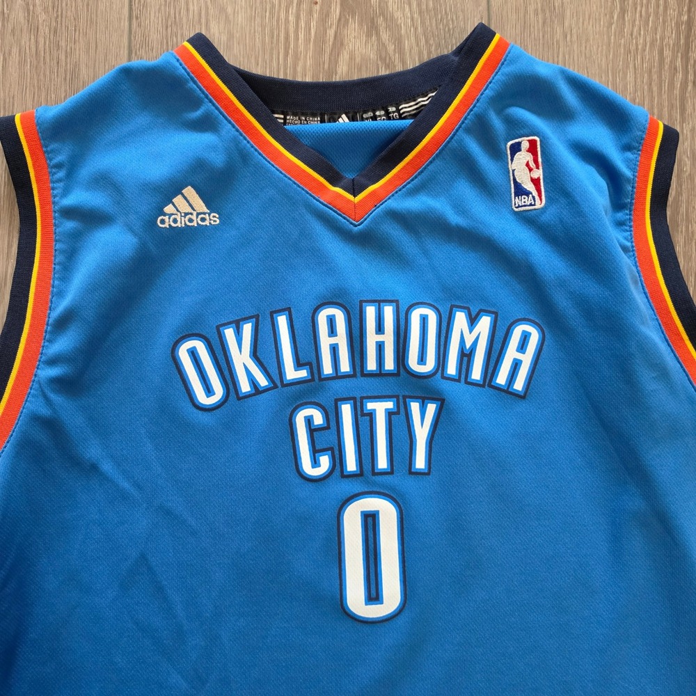 Adidas Oklahoma City Thunder Russell Westbrook Jersey Kids XL NBA Basketball - Picture 2 of 7